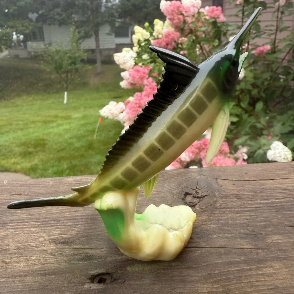 Vintage‎ 1970s Wilton Plastic Fish Swordfish Fisherman Decoration Cake Topper